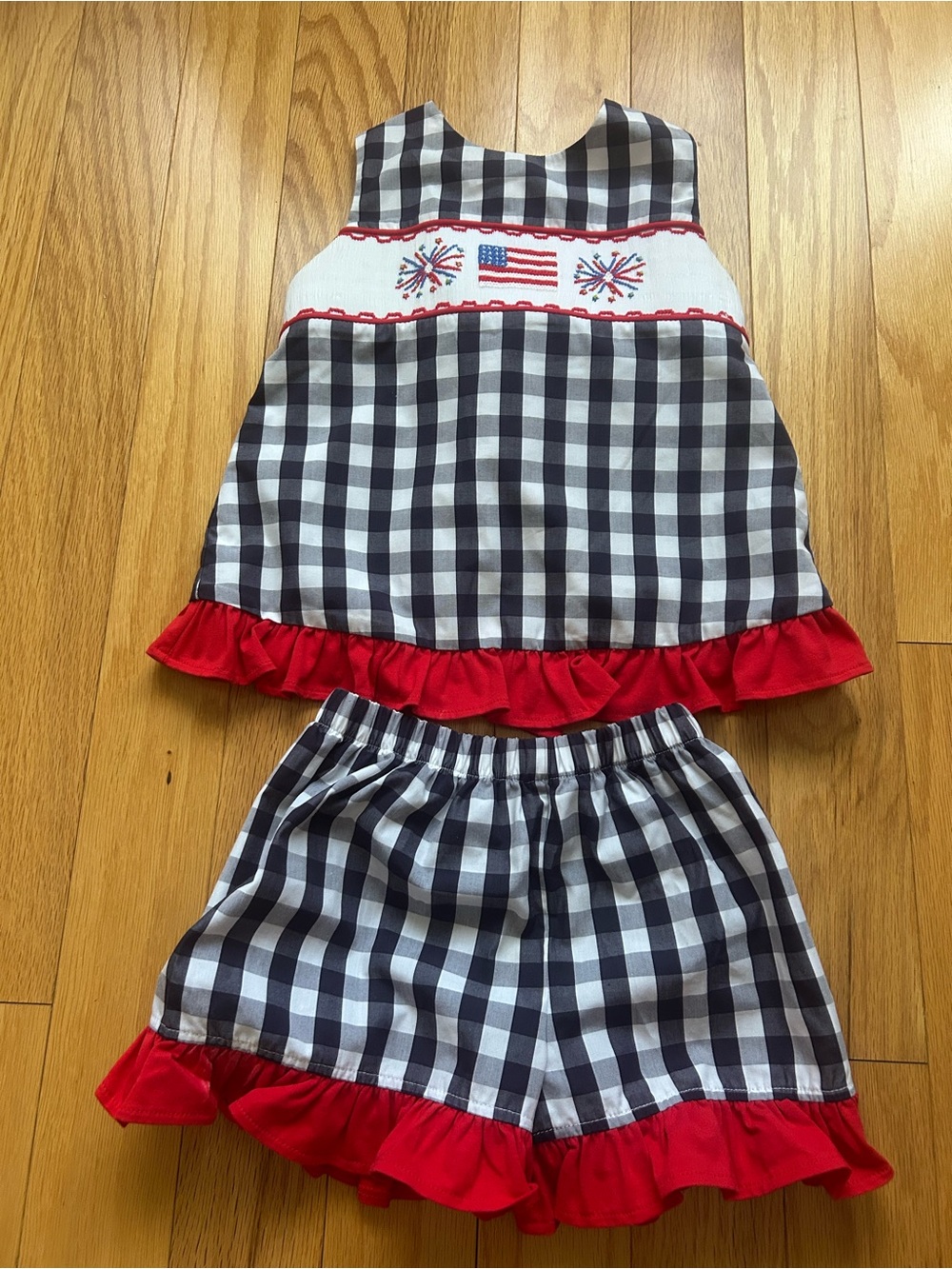 Stitchy Fish toddler short set